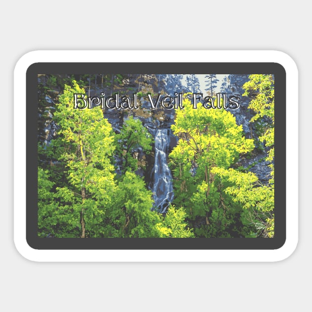 Bridal Veil Falls in Spearfish Canyon Sticker by Gestalt Imagery